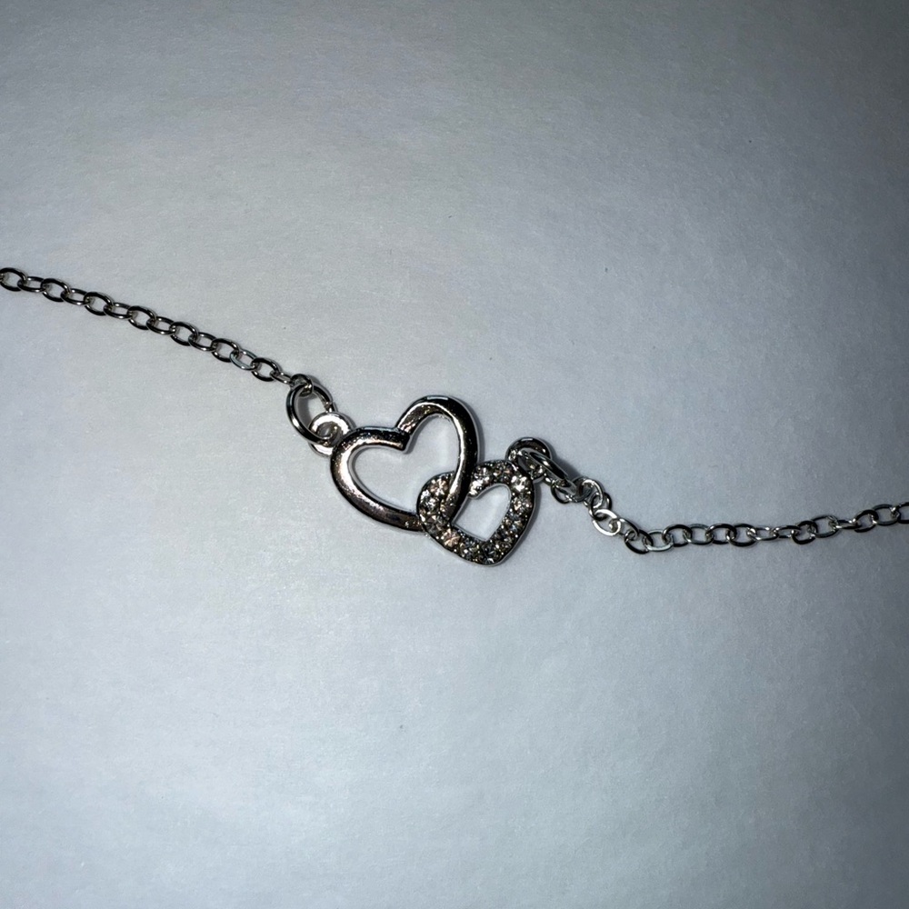 Silver Heart Link Necklace
